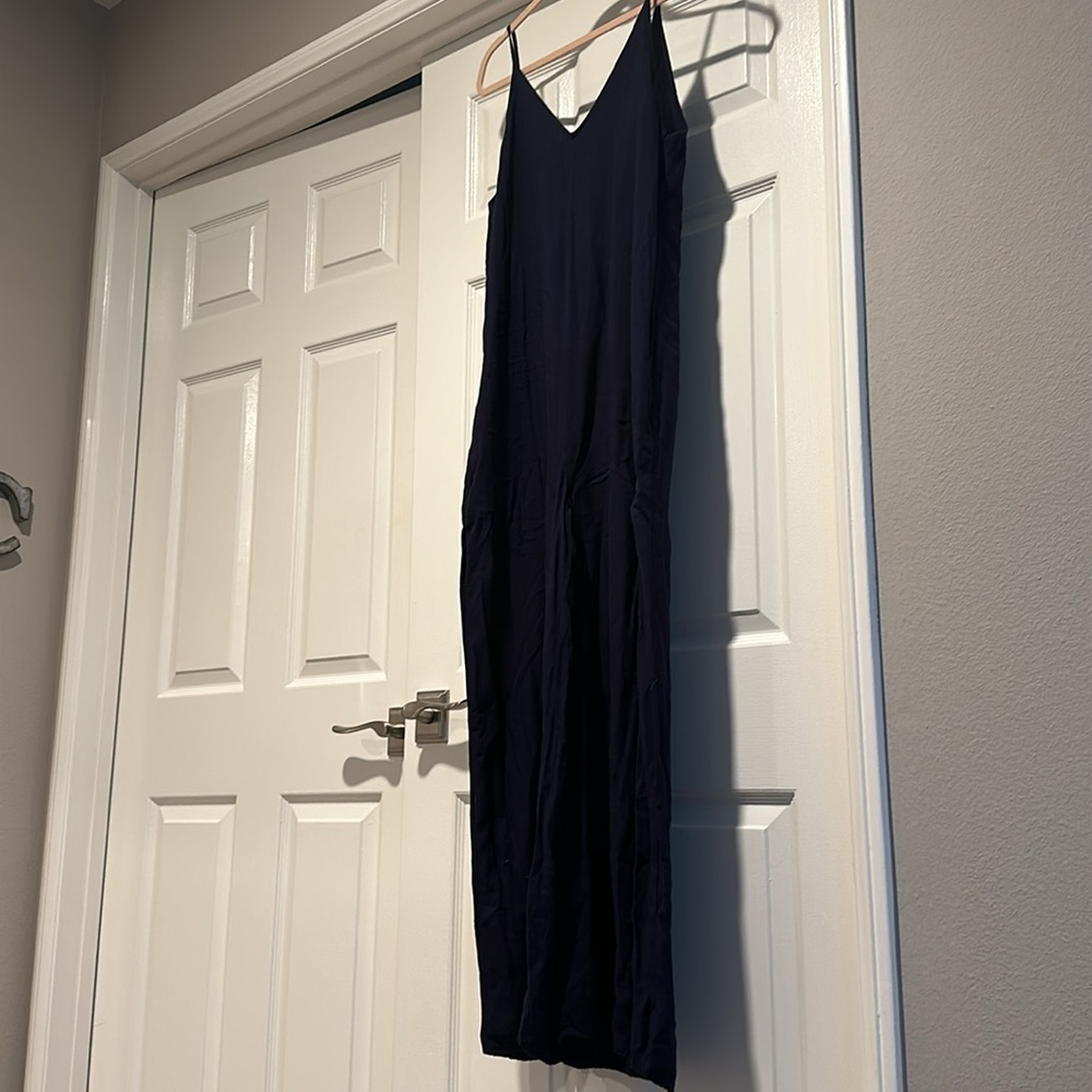 Blue linen oversized jumpsiut/ romper